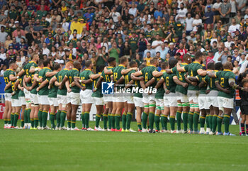 2023-09-17 - Team SOUTH AFRICA during the World Cup 2023, Pool B rugby union match between SOUTH AFRICA and ROUMANIA on September 17, 2023 at Matmut Atlantique in Bordeaux , France - RUGBY - WORLD CUP 2023 - SOUTH AFRICA V ROMANIA - WORLD CUP - RUGBY