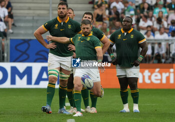 2023-09-17 - Willie LE ROUX , Ox NCHÉ of South Africa during the World Cup 2023, Pool B rugby union match between SOUTH AFRICA and ROUMANIA on September 17, 2023 at Matmut Atlantique in Bordeaux , France - RUGBY - WORLD CUP 2023 - SOUTH AFRICA V ROMANIA - WORLD CUP - RUGBY