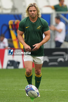 2023-09-18 - Faf DE KLERK of South Africa during the World Cup 2023, Pool B rugby union match between SOUTH AFRICA and ROUMANIA on September 17, 2023 at Matmut Atlantique in Bordeaux , France - RUGBY - WORLD CUP 2023 - SOUTH AFRICA V ROMANIA - WORLD CUP - RUGBY