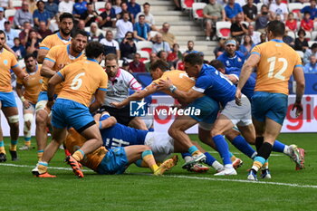 2023-09-20 - first try for italy scred by lorenzo pani - ITALY VS URUGUAY - WORLD CUP - RUGBY