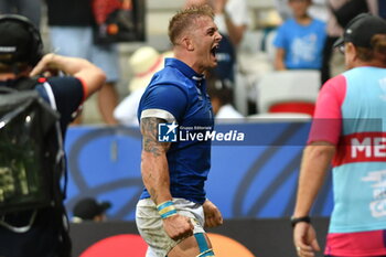 2023-09-20 - Cannone celebrates the try - ITALY VS URUGUAY - WORLD CUP - RUGBY