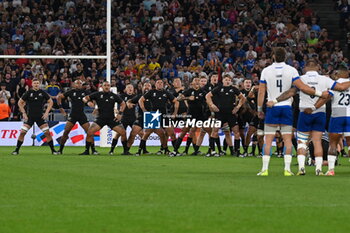 2023-09-29 - the new zealand's haka - ITALY VS NEW ZELAND - WORLD CUP - RUGBY