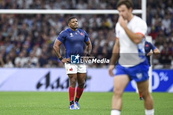 2023-09-21 - Jonathan Danty during the Rugby union World Cup XV RWC Pool A match between France and Namibia at Stade Velodrome, Marseille, France on September 21, 2023. Photo Victor Joly / DPPI - RUGBY - WORLD CUP 2023 - FRANCE V NAMIBIA - WORLD CUP - RUGBY