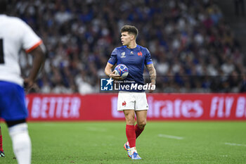 2023-09-21 - Matthieu Jalibert during the Rugby union World Cup XV RWC Pool A match between France and Namibia at Stade Velodrome, Marseille, France on September 21, 2023. Photo Victor Joly / DPPI - RUGBY - WORLD CUP 2023 - FRANCE V NAMIBIA - WORLD CUP - RUGBY