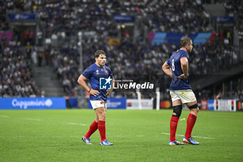 2023-09-21 - Antoine Dupont and Anthony Jelonch during the Rugby union World Cup RWC 2023, Pool A match between France and Namibia at Stade Velodrome, Marseille, France on September 21, 2023. Photo Victor Joly / DPPI - RUGBY - WORLD CUP 2023 - FRANCE V NAMIBIA - WORLD CUP - RUGBY