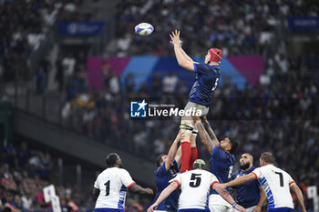 2023-09-21 - Thibaud Flament during a touch during the Rugby union World Cup XV RWC Pool A match between France and Namibia at Stade Velodrome, Marseille, France on September 21, 2023. Photo Victor Joly / DPPI - RUGBY - WORLD CUP 2023 - FRANCE V NAMIBIA - WORLD CUP - RUGBY