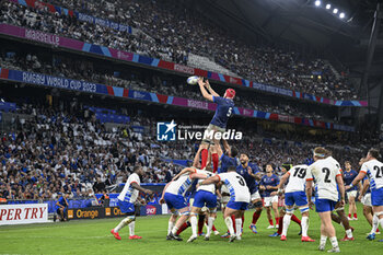 2023-09-21 - Thibaud Flament during a touch during the Rugby union World Cup RWC 2023, Pool A match between France and Namibia at Stade Velodrome, Marseille, France on September 21, 2023. Photo Victor Joly / DPPI - RUGBY - WORLD CUP 2023 - FRANCE V NAMIBIA - WORLD CUP - RUGBY