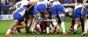 2023-09-21 - Illustration with players in a scrum during the Rugby union World Cup RWC 2023, Pool A match between France and Namibia at Stade Velodrome, Marseille, France on September 21, 2023. Photo Victor Joly / DPPI - RUGBY - WORLD CUP 2023 - FRANCE V NAMIBIA - WORLD CUP - RUGBY