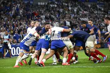 2023-09-21 - A scrum during the Rugby union World Cup RWC 2023, Pool A match between France and Namibia at Stade Velodrome, Marseille, France on September 21, 2023. Photo Victor Joly / DPPI - RUGBY - WORLD CUP 2023 - FRANCE V NAMIBIA - WORLD CUP - RUGBY