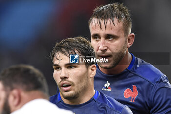 2023-09-21 - Anthony Jelonch and Antoine Dupont during the Rugby union World Cup XV RWC Pool A match between France and Namibia at Stade Velodrome, Marseille, France on September 21, 2023. Photo Victor Joly / DPPI - RUGBY - WORLD CUP 2023 - FRANCE V NAMIBIA - WORLD CUP - RUGBY