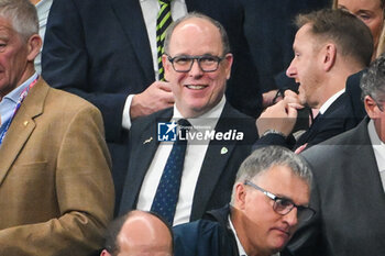 2023-09-23 - Prince Albert II of Monaco during the World Cup 2023, Pool B rugby union match between South Africa and Ireland on September 23, 2023 at Stade de France in Saint-Denis near Paris, France - RUGBY - WORLD CUP 2023 - SOUTH AFRICA V IRELAND - WORLD CUP - RUGBY