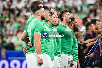 2023-09-23 - Players of Ireland during the World Cup 2023, Pool B rugby union match between South Africa and Ireland on September 23, 2023 at Stade de France in Saint-Denis near Paris, France - RUGBY - WORLD CUP 2023 - SOUTH AFRICA V IRELAND - WORLD CUP - RUGBY