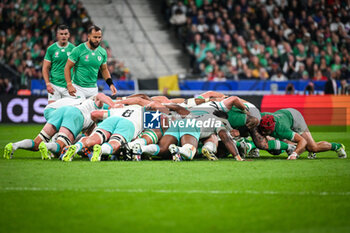 2023-09-23 - Scrum illustration during the World Cup 2023, Pool B rugby union match between South Africa and Ireland on September 23, 2023 at Stade de France in Saint-Denis near Paris, France - RUGBY - WORLD CUP 2023 - SOUTH AFRICA V IRELAND - WORLD CUP - RUGBY
