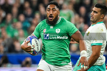 2023-09-23 - Bundee AKI of Ireland during the World Cup 2023, Pool B rugby union match between South Africa and Ireland on September 23, 2023 at Stade de France in Saint-Denis near Paris, France - RUGBY - WORLD CUP 2023 - SOUTH AFRICA V IRELAND - WORLD CUP - RUGBY