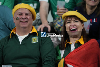 2023-09-23 - Supporters of South Africa during the World Cup 2023, Pool B rugby union match between South Africa and Ireland on September 23, 2023 at Stade de France in Saint-Denis near Paris, France - RUGBY - WORLD CUP 2023 - SOUTH AFRICA V IRELAND - WORLD CUP - RUGBY