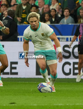 2023-09-23 - Faf DE KLERK of South Africa during the World Cup 2023, Pool B rugby union match between South Africa and Ireland on September 23, 2023 at Stade de France in Saint-Denis near Paris, France - RUGBY - WORLD CUP 2023 - SOUTH AFRICA V IRELAND - WORLD CUP - RUGBY