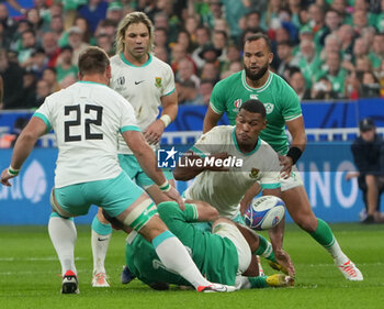 2023-09-23 - Damian WILLEMSE and Faf DE KLERK of South Africa during the World Cup 2023, Pool B rugby union match between South Africa and Ireland on September 23, 2023 at Stade de France in Saint-Denis near Paris, France - RUGBY - WORLD CUP 2023 - SOUTH AFRICA V IRELAND - WORLD CUP - RUGBY