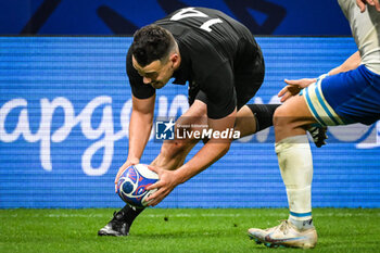 2023-09-29 - Will JORDAN of New Zealand scores his try during the World Cup 2023, Pool A rugby union match between New Zealand and Italy on September 29, 2023 at Groupama Stadium in Decines-Charpieu near Lyon, France - RUGBY - WORLD CUP 2023 - NEW ZEALAND V ITALY - WORLD CUP - RUGBY