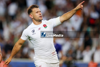 2023-10-07 - Danny Care of England celebrates a try during the World Cup 2023, Pool D rugby union match between England and Samoa on October 7, 2023 at Pierre Mauroy stadium in Villeneuve-d'Ascq near Lille, France - RUGBY - WORLD CUP 2023 - ENGLAND V SAMOA - WORLD CUP - RUGBY