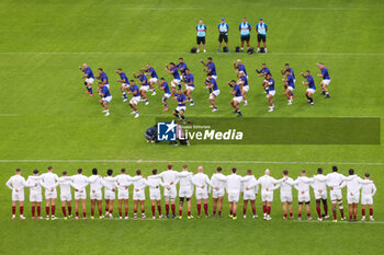 2023-10-07 - The Siva Tau of Samoa during the World Cup 2023, Pool D rugby union match between England and Samoa on October 7, 2023 at Pierre Mauroy stadium in Villeneuve-d'Ascq near Lille, France - RUGBY - WORLD CUP 2023 - ENGLAND V SAMOA - WORLD CUP - RUGBY