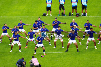 2023-10-07 - The Siva Tau of Samoa during the World Cup 2023, Pool D rugby union match between England and Samoa on October 7, 2023 at Pierre Mauroy stadium in Villeneuve-d'Ascq near Lille, France - RUGBY - WORLD CUP 2023 - ENGLAND V SAMOA - WORLD CUP - RUGBY