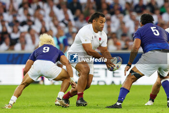 2023-10-07 - Billy Vunipola of England and Jonathan Taumateine of Samoa during the World Cup 2023, Pool D rugby union match between England and Samoa on October 7, 2023 at Pierre Mauroy stadium in Villeneuve-d'Ascq near Lille, France - RUGBY - WORLD CUP 2023 - ENGLAND V SAMOA - WORLD CUP - RUGBY