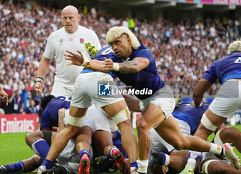2023-10-07 - Jonathan Tamateine of Samoa during the World Cup 2023, Pool D rugby union match between England and Samoa on October 7, 2023 at Pierre Mauroy stadium in Villeneuve-d'Ascq near Lille, France - RUGBY - WORLD CUP 2023 - ENGLAND V SAMOA - WORLD CUP - RUGBY