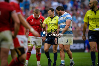 2023-10-14 - The captains during a RUGBY WORLD CUP FRANCE 2023 match between Wales and Argentina at Stade de Marseille, in Marseille, ,France on October 14, 2023. (Photo / Felipe Mondino) - 2023 RUGBY WORLD CUP - WALES VS ARGENTINA - WORLD CUP - RUGBY