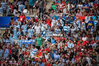 2023-10-14 - Fans of Argentina during a RUGBY WORLD CUP FRANCE 2023 match between Wales and Argentina at Stade de Marseille, in Marseille, ,France on October 14, 2023. (Photo / Felipe Mondino) - 2023 RUGBY WORLD CUP - WALES VS ARGENTINA - WORLD CUP - RUGBY