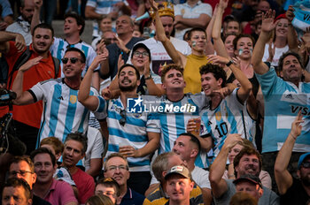 2023-10-14 - Fans of Argentina during a RUGBY WORLD CUP FRANCE 2023 match between Wales and Argentina at Stade de Marseille, in Marseille, ,France on October 14, 2023. (Photo / Felipe Mondino) - 2023 RUGBY WORLD CUP - WALES VS ARGENTINA - WORLD CUP - RUGBY