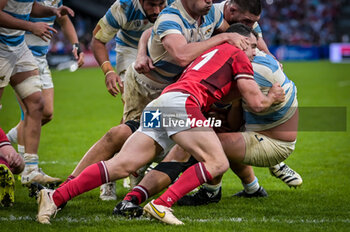2023-10-14 - Tomos Williams (Wales) during a RUGBY WORLD CUP FRANCE 2023 match between Wales and Argentina at Stade de Marseille, in Marseille, ,France on October 14, 2023. (Photo / Felipe Mondino) - 2023 RUGBY WORLD CUP - WALES VS ARGENTINA - WORLD CUP - RUGBY