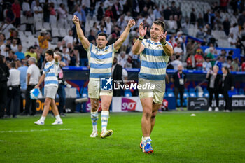 2023-10-14 - Facundo Isa (Argentina) and Guido Petti (Argentina) during a RUGBY WORLD CUP FRANCE 2023 match between Wales and Argentina at Stade de Marseille, in Marseille, ,France on October 14, 2023. (Photo / Felipe Mondino) - 2023 RUGBY WORLD CUP - WALES VS ARGENTINA - WORLD CUP - RUGBY