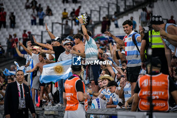 2023-10-14 - Argentinian fans during a RUGBY WORLD CUP FRANCE 2023 match between Wales and Argentina at Stade de Marseille, in Marseille, ,France on October 14, 2023. (Photo / Felipe Mondino) - 2023 RUGBY WORLD CUP - WALES VS ARGENTINA - WORLD CUP - RUGBY
