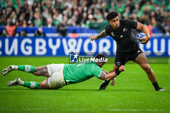 2023-10-14 - Leicester FAINGA'ANUKU of New Zealand during the World Cup 2023, Quarter-final rugby union match between Ireland and New Zealand on October 14, 2023 at Stade de France in Saint-Denis near Paris, France - RUGBY - WORLD CUP 2023 - 1/4 - IRELAND V NEW ZEALAND - WORLD CUP - RUGBY