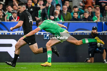 2023-10-14 - Will JORDAN of New Zealand during the World Cup 2023, Quarter-final rugby union match between Ireland and New Zealand on October 14, 2023 at Stade de France in Saint-Denis near Paris, France - RUGBY - WORLD CUP 2023 - 1/4 - IRELAND V NEW ZEALAND - WORLD CUP - RUGBY