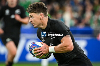 2023-10-14 - Beauden BARRETT of New Zealand during the World Cup 2023, Quarter-final rugby union match between Ireland and New Zealand on October 14, 2023 at Stade de France in Saint-Denis near Paris, France - RUGBY - WORLD CUP 2023 - 1/4 - IRELAND V NEW ZEALAND - WORLD CUP - RUGBY