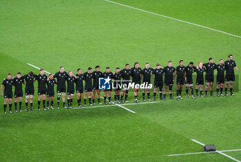 2023-10-14 - Team New Zealand during the World Cup 2023, Quarter-final rugby union match between Ireland and New Zealand on October 14, 2023 at Stade de France in Saint-Denis near Paris, France - RUGBY - WORLD CUP 2023 - 1/4 - IRELAND V NEW ZEALAND - WORLD CUP - RUGBY
