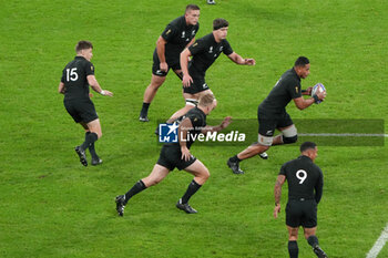 2023-10-14 - Shannon Frizell of New Zealand during the World Cup 2023, Quarter-final rugby union match between Ireland and New Zealand on October 14, 2023 at Stade de France in Saint-Denis near Paris, France - RUGBY - WORLD CUP 2023 - 1/4 - IRELAND V NEW ZEALAND - WORLD CUP - RUGBY