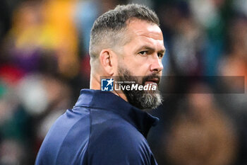 2023-10-14 - Andy FARRELL of Ireland during the World Cup 2023, Quarter-final rugby union match between Ireland and New Zealand on October 14, 2023 at Stade de France in Saint-Denis near Paris, France - RUGBY - WORLD CUP 2023 - 1/4 - IRELAND V NEW ZEALAND - WORLD CUP - RUGBY