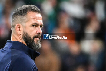 2023-10-14 - Andy FARRELL of Ireland during the World Cup 2023, Quarter-final rugby union match between Ireland and New Zealand on October 14, 2023 at Stade de France in Saint-Denis near Paris, France - RUGBY - WORLD CUP 2023 - 1/4 - IRELAND V NEW ZEALAND - WORLD CUP - RUGBY