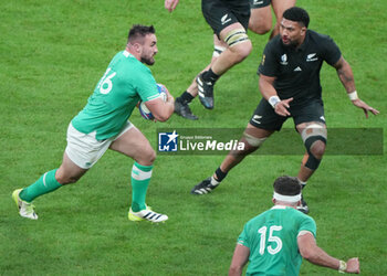 2023-10-14 - Ronan Kelleher of Ireland and Ardie Savea of New Zealand during the World Cup 2023, Quarter-final rugby union match between Ireland and New Zealand on October 14, 2023 at Stade de France in Saint-Denis near Paris, France - RUGBY - WORLD CUP 2023 - 1/4 - IRELAND V NEW ZEALAND - WORLD CUP - RUGBY