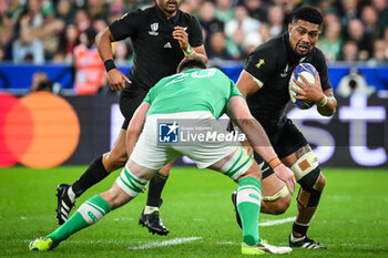 2023-10-14 - Ardie SAVEA of New Zealand during the World Cup 2023, Quarter-final rugby union match between Ireland and New Zealand on October 14, 2023 at Stade de France in Saint-Denis near Paris, France - RUGBY - WORLD CUP 2023 - 1/4 - IRELAND V NEW ZEALAND - WORLD CUP - RUGBY