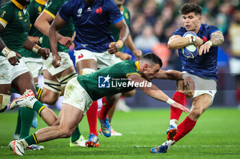 2023-10-15 - Jesse KRIEL of South Africa Matthieu JALIBERT of France during the World Cup 2023, Quarter-final rugby union match between France and South Africa on October 15, 2023 at Stade de France in Saint-Denis near Paris, France - RUGBY - WORLD CUP 2023 - 1/4 - FRANCE V SOUTH AFRICA - WORLD CUP - RUGBY