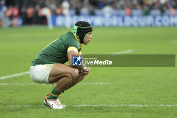 2023-10-15 - Cheslin Kolbe of South Africa during the World Cup 2023, Quarter-final rugby union match between France and South Africa on October 15, 2023 at Stade de France in Saint-Denis near Paris, France - RUGBY - WORLD CUP 2023 - 1/4 - FRANCE V SOUTH AFRICA - WORLD CUP - RUGBY