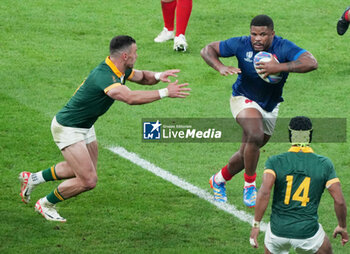 2023-10-15 - Jonathan Danty of France during the World Cup 2023, Quarter-final rugby union match between France and South Africa on October 15, 2023 at Stade de France in Saint-Denis near Paris, France - RUGBY - WORLD CUP 2023 - 1/4 - FRANCE V SOUTH AFRICA - WORLD CUP - RUGBY