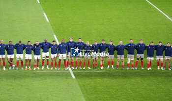 2023-10-15 - Team of France during the World Cup 2023, Quarter-final rugby union match between France and South Africa on October 15, 2023 at Stade de France in Saint-Denis near Paris, France - RUGBY - WORLD CUP 2023 - 1/4 - FRANCE V SOUTH AFRICA - WORLD CUP - RUGBY
