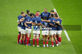 2023-10-15 - Players of France during the World Cup 2023, Quarter-final rugby union match between France and South Africa on October 15, 2023 at Stade de France in Saint-Denis near Paris, France - RUGBY - WORLD CUP 2023 - 1/4 - FRANCE V SOUTH AFRICA - WORLD CUP - RUGBY
