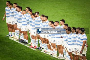 2023-10-20 - Team of Argentina during the World Cup 2023, Semi-final rugby union match between Argentina and New Zealand on October 20, 2023 at Stade de France in Saint-Denis near Paris, France - RUGBY - WORLD CUP - 1/2 - ARGENTINA V NEW ZEALAND - WORLD CUP - RUGBY