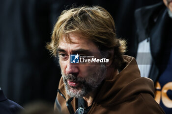 2023-10-20 - Javier BARDEM husband of Penelope CRUZ during the World Cup 2023, Semi-final rugby union match between Argentina and New Zealand on October 20, 2023 at Stade de France in Saint-Denis near Paris, France - RUGBY - WORLD CUP - 1/2 - ARGENTINA V NEW ZEALAND - WORLD CUP - RUGBY
