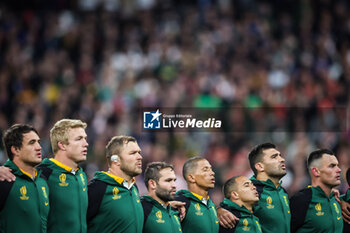 2023-10-21 - Players of South Africa during the World Cup 2023, Semi-final rugby union match between England and South Africa on October 21, 2023 at Stade de France in Saint-Denis near Paris, France - RUGBY - WORLD CUP - 1/2 - ENGLAND V SOUTH AFRICA - WORLD CUP - RUGBY